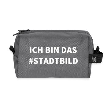 Ich bin das Stadtbild - Recycelte Kulturtasche - Anthrazit - Vorne