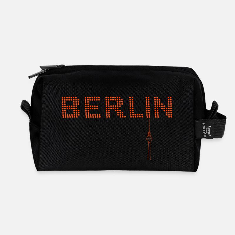Fernsehturm Berlin - Recycelte Kulturtasche - Schwarz