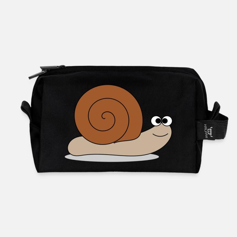 Brown snail - Recycelte Kulturtasche - Schwarz
