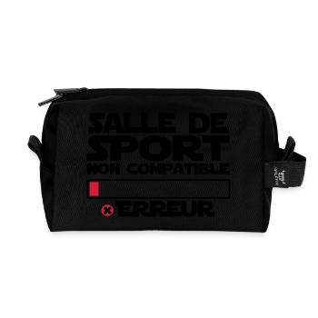 salle de sport NON compatible - Trousse de toilette en tissu recyclé - noir - Devant