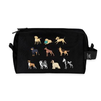 Hund - Recycelte Kulturtasche - Schwarz - Vorne