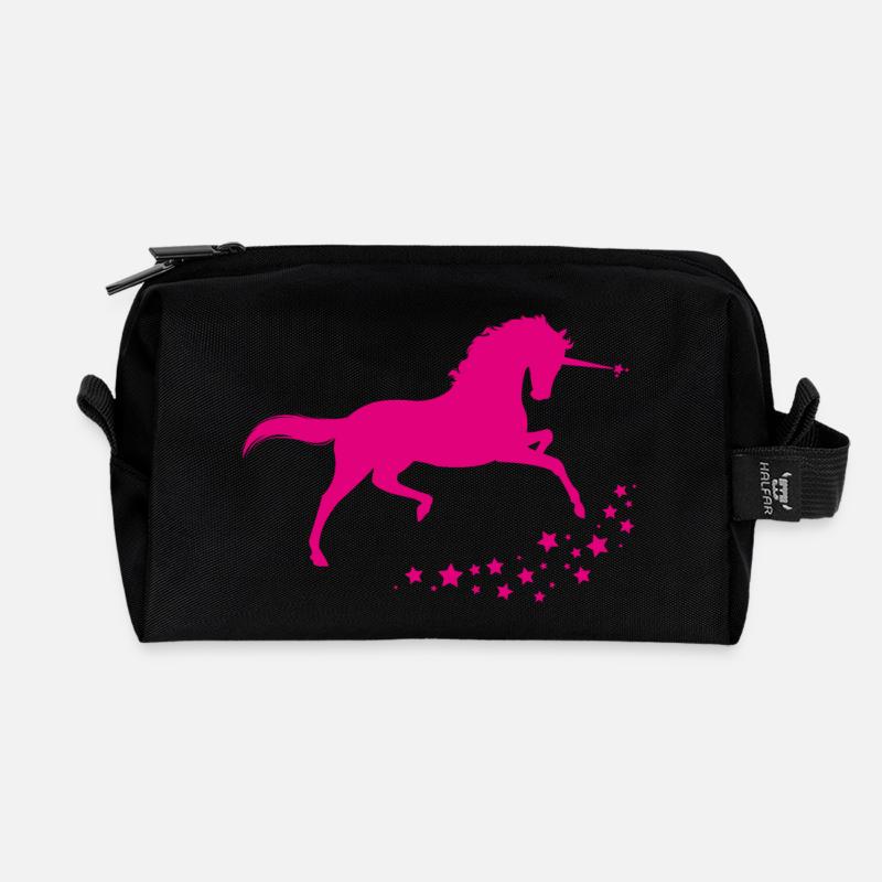 Einhorn - Recycelte Kulturtasche - Schwarz