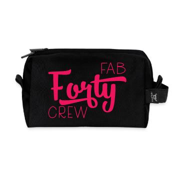40. Geburtstag: Fab Forty Crew - Recycelte Kulturtasche - Schwarz - Vorne