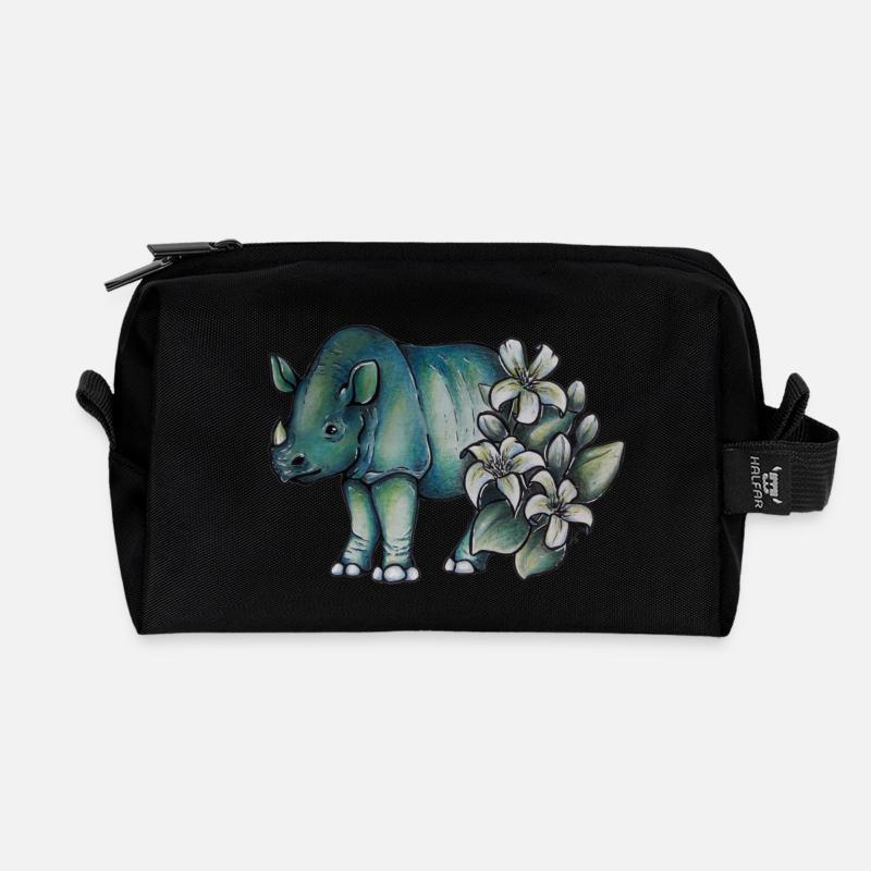 Java-Nashorn - Recycelte Kulturtasche - Schwarz