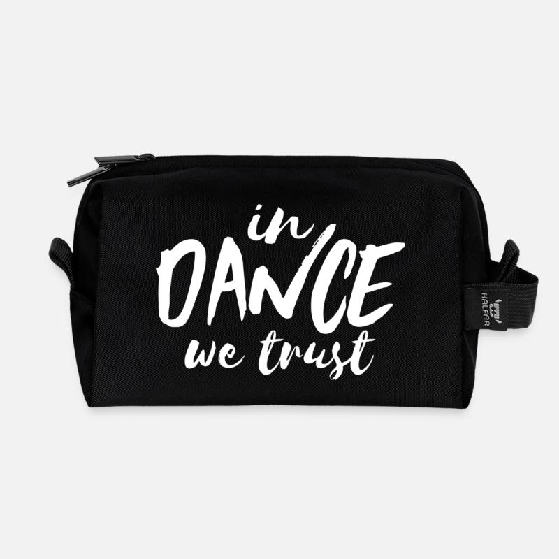 In Dance we trust - white - Dance Shirt - Recycled Toiletry Zip Bag - black