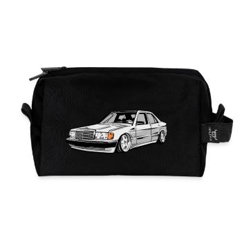W201 E190 tuning car - Recycelte Kulturtasche - Schwarz - Vorne
