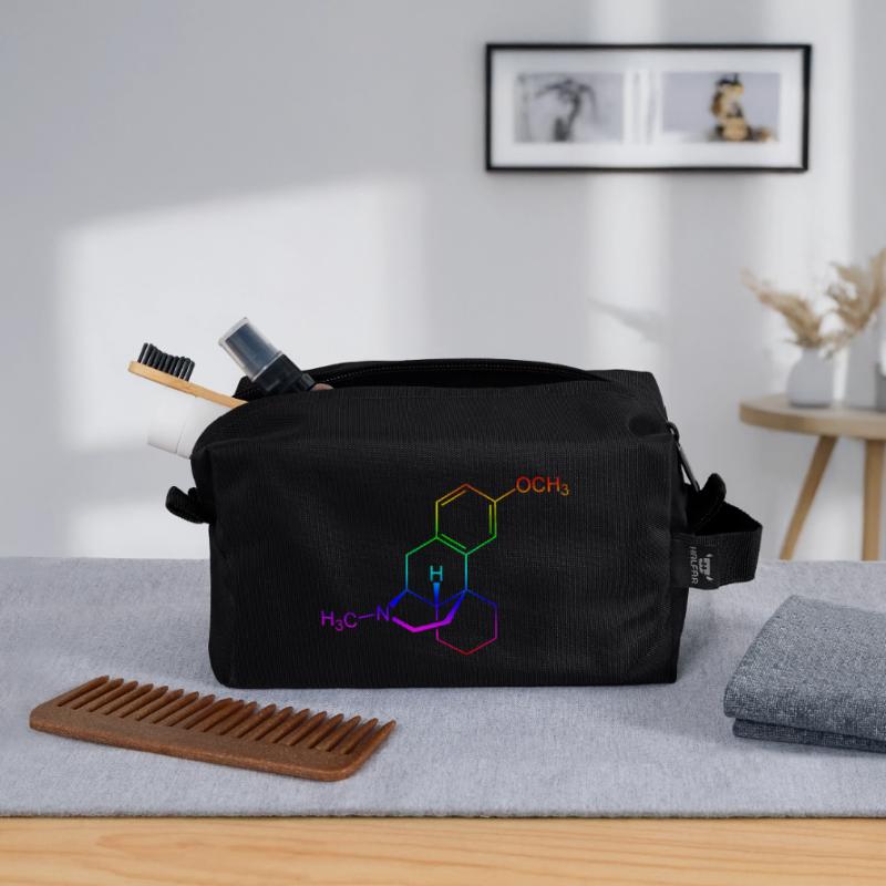Dextromethorphan DXM structural formula Recycled Toiletry Zip Bag