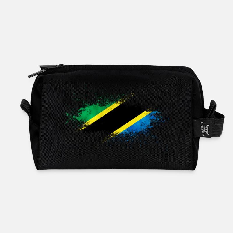 Tanzania - Recycelte Kulturtasche - Schwarz