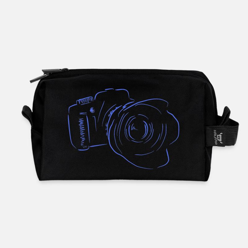 kamera - Recycelte Kulturtasche - Schwarz