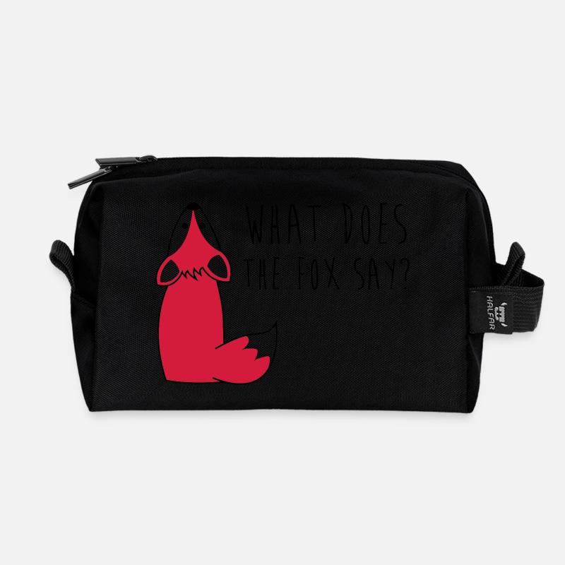 What does the fox say? - Recycelte Kulturtasche - Schwarz