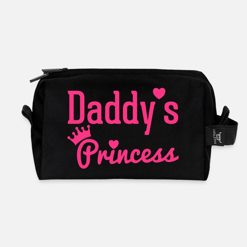 Daddy's Princess - Recycelte Kulturtasche - Schwarz