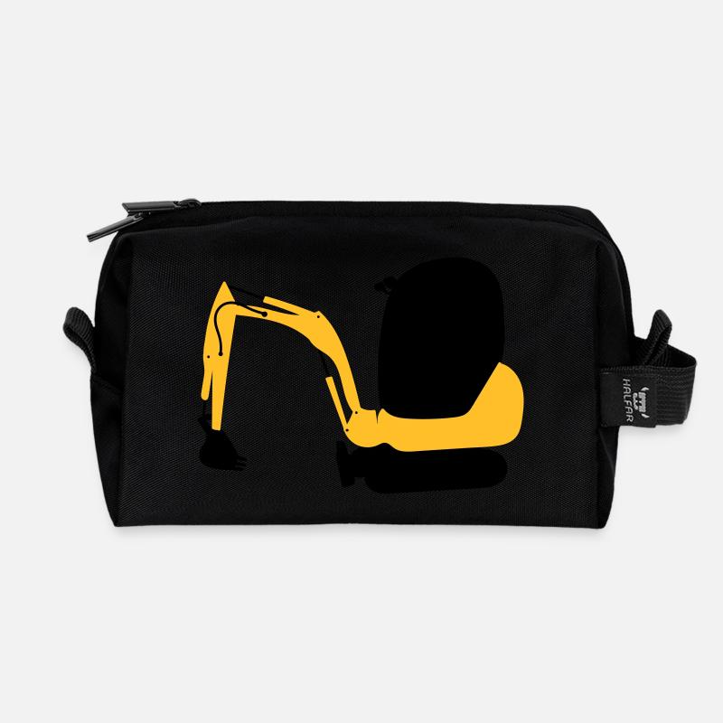 Bagger - Recycelte Kulturtasche - Schwarz