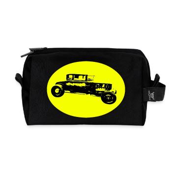 Car - Recycled Toiletry Zip Bag - black - Front