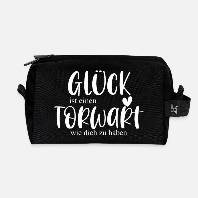 Fußball Torwart Sport Torhüter Geschenk - Recycelte Kulturtasche - Schwarz