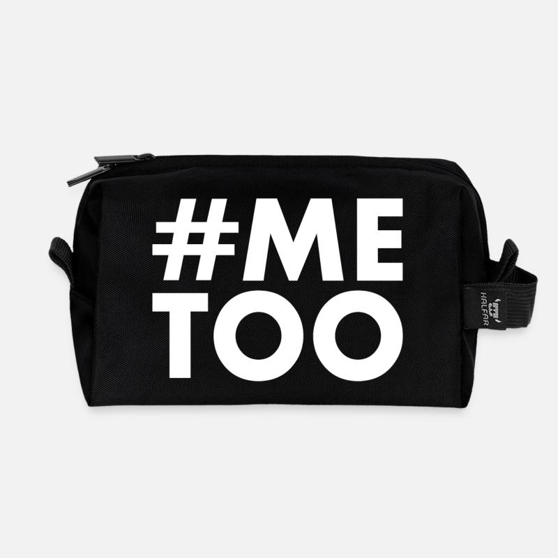 Me too - Borsa da toilette in materiali riciclati - nero