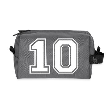 10 - Recycled Toiletry Zip Bag - anthracite - Front