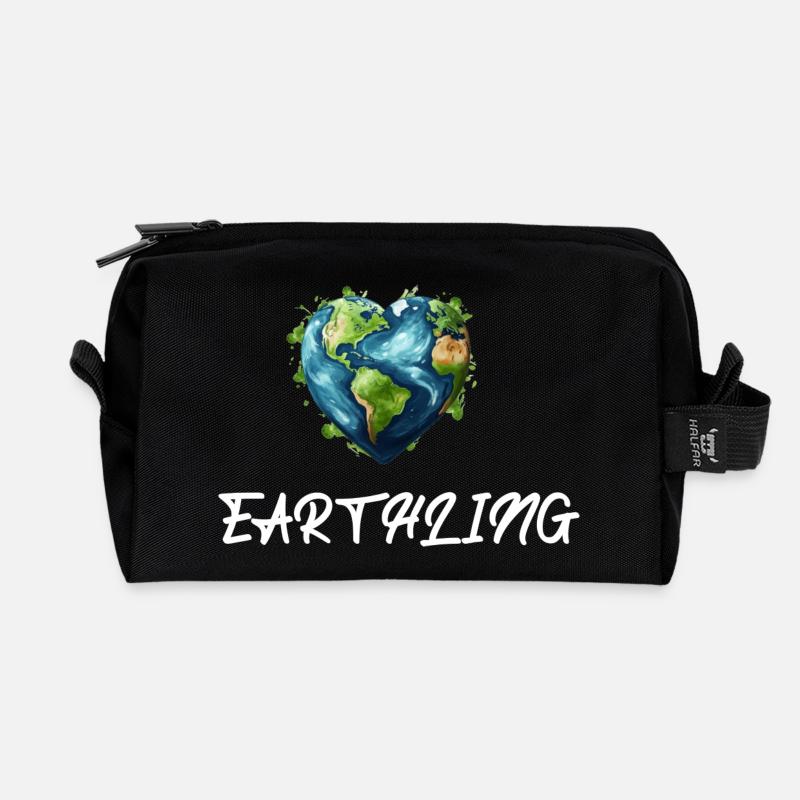 Earthling Weltbürger - Recycelte Kulturtasche - Schwarz