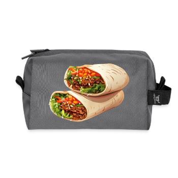 Döner Wrap Dürüm Culinary Street Food Design - Trousse de toilette en tissu recyclé - anthracite - Devant
