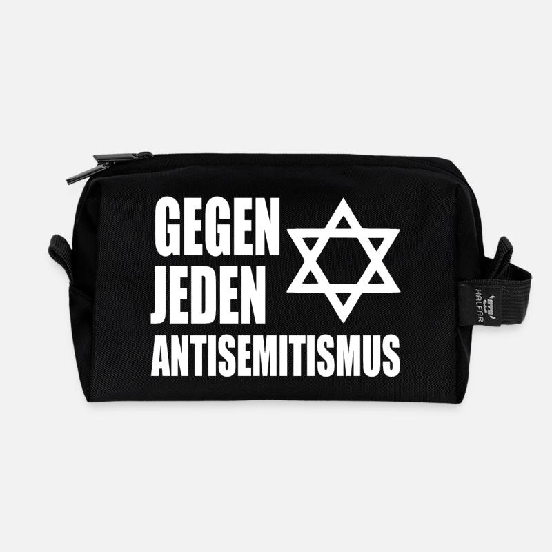 Gegen jeden antisemitismus - Recycelte Kulturtasche - Schwarz