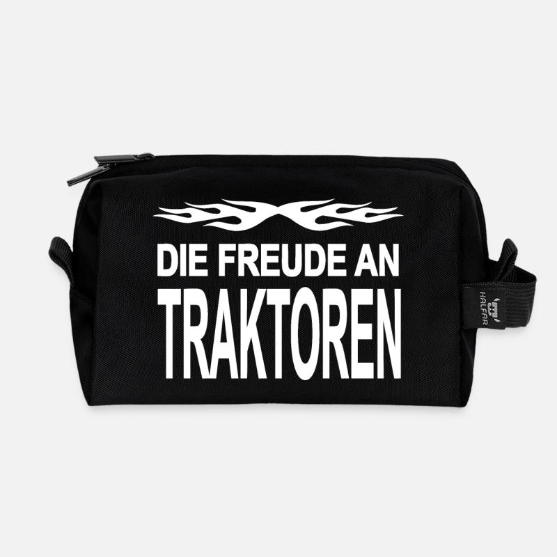 Traktor - Recycelte Kulturtasche - Schwarz