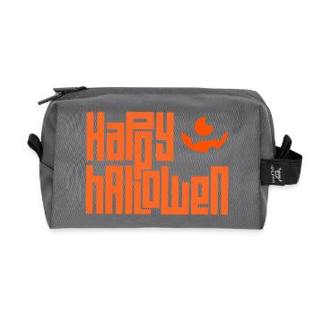 Joyeux halloween - Trousse de toilette en tissu recyclé - anthracite - Devant