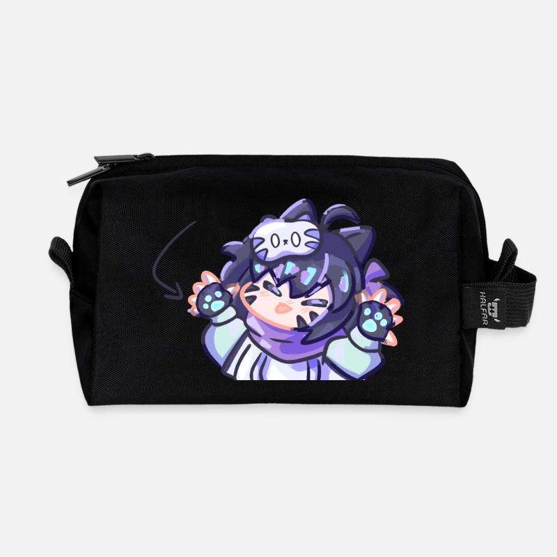 Gremlin Yuki - Recycelte Kulturtasche - Schwarz