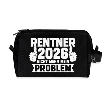 Rentner 2026 Nicht mehr mein Problem - Recycelte Kulturtasche - Schwarz - Vorne