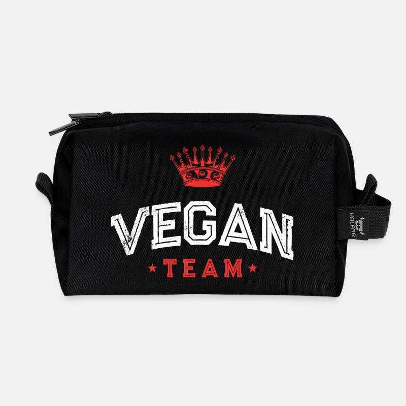 Vegan Team - Recycelte Kulturtasche - Schwarz