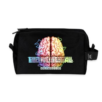 Electric Meatball Malfunction - Recycled Toiletry Zip Bag - black - Front