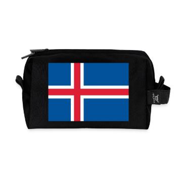 Islande - Trousse de toilette en tissu recyclé - noir - Devant
