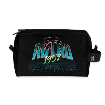 1952 Year of birth Year of manufacture Birthday - Recycled Toiletry Zip Bag - black - Front