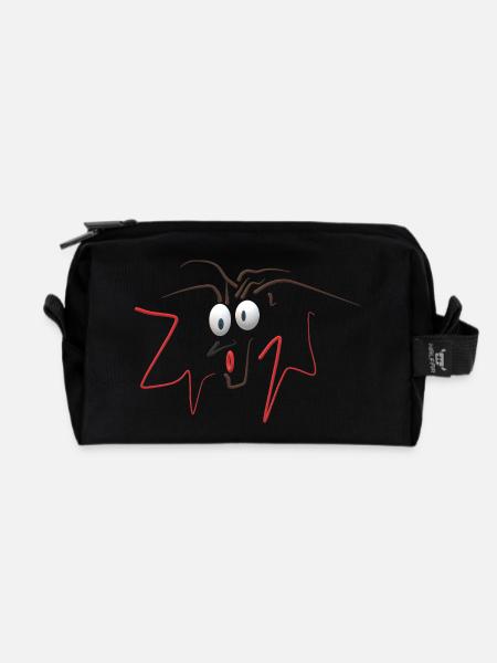 Eyes - Recycled Toiletry Zip Bag - black