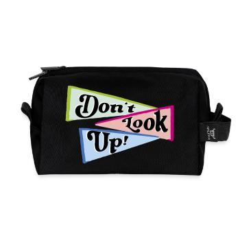 Don't look up - Recycled Toiletry Zip Bag - black - Front