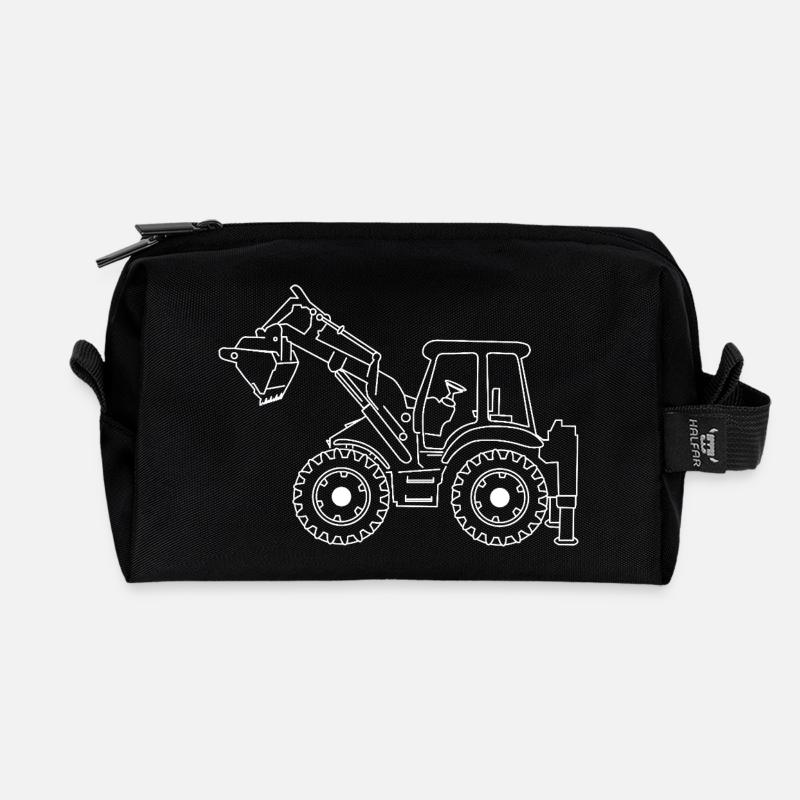 Bagger - Recycelte Kulturtasche - Schwarz