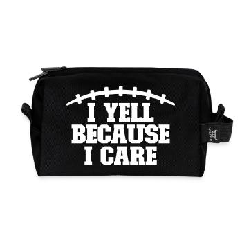 Ich schreie, weil es mir wichtig ist, Fußball-Elte - Recycelte Kulturtasche - Schwarz - Vorne