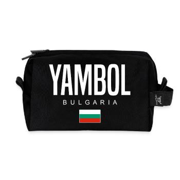 Yambol Bulgarien - Recycelte Kulturtasche - Schwarz - Vorne