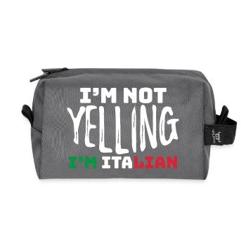 Mutiges italienisches Pride-Typografie-Design - Recycelte Kulturtasche - Anthrazit - Vorne