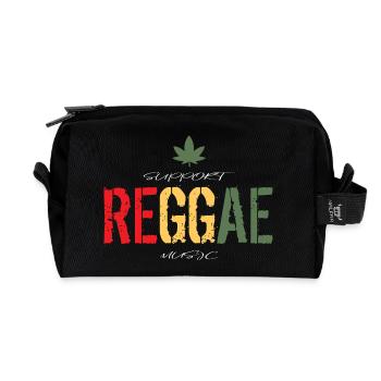 Rock Reggae Disco Punk Music Vêtements - Trousse de toilette en tissu recyclé - noir - Devant