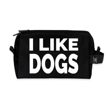 canine - Recycled Toiletry Zip Bag - black - Front