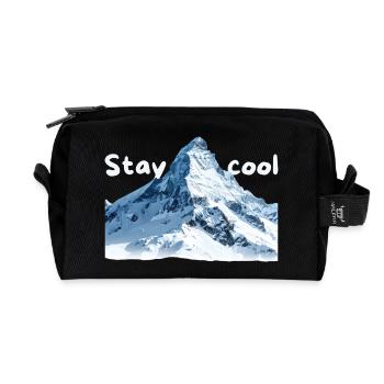 Mountain Scenery Stay Cool - Recycled Toiletry Zip Bag - black - Front