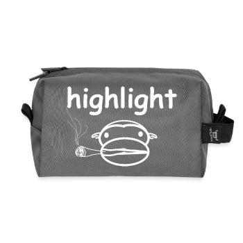 Highlight - Recycled Toiletry Zip Bag - anthracite - Front