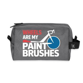 Professional Bicycle Acrobatics Performance Art  - Recycled Toiletry Zip Bag - anthracite - Front