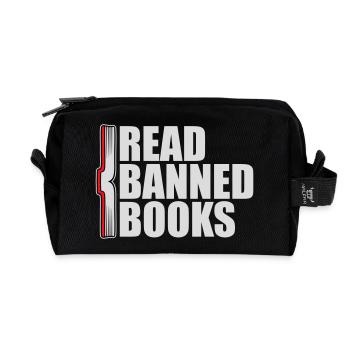 Read Banned Books Verbotene Bücher Lesen Freiheit - Recycled Toiletry Zip Bag - black - Front