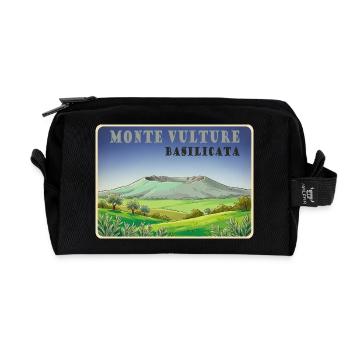 Monte Vulture - Recycled Toiletry Zip Bag - black - Front