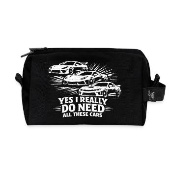 Ja, ich brauche wirklich all diese Autos! (Lustige - Recycelte Kulturtasche - Schwarz - Vorne
