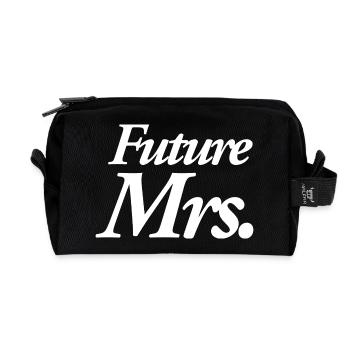 Future Mrs. - Recycelte Kulturtasche - Schwarz - Vorne