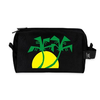 holiday holiday vacation - Recycled Toiletry Zip Bag - black - Front