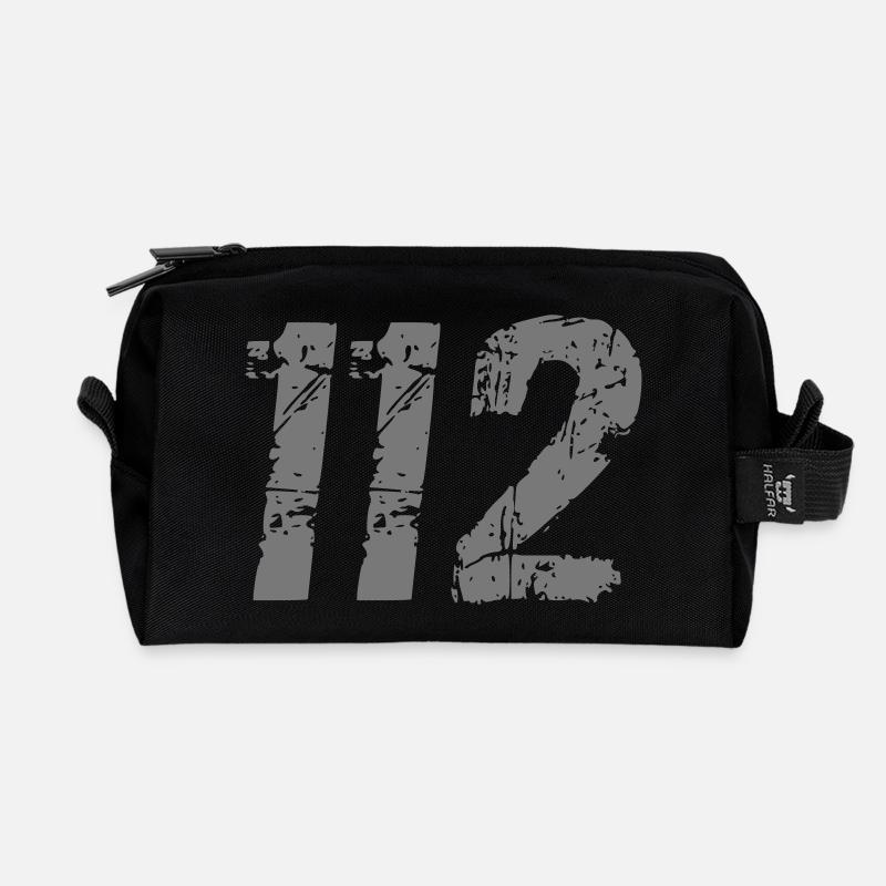 112-5 - Recycelte Kulturtasche - Schwarz