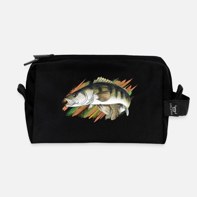 pike-perch - Trousse de toilette en tissu recyclé - noir