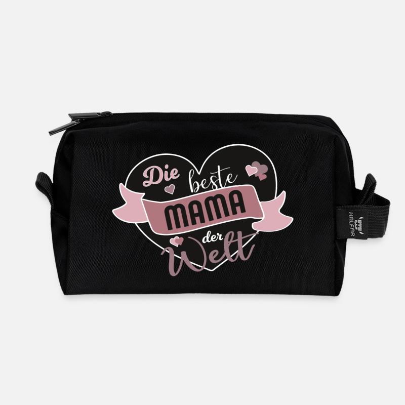Die beste Mama der Welt - Recycelte Kulturtasche - Schwarz